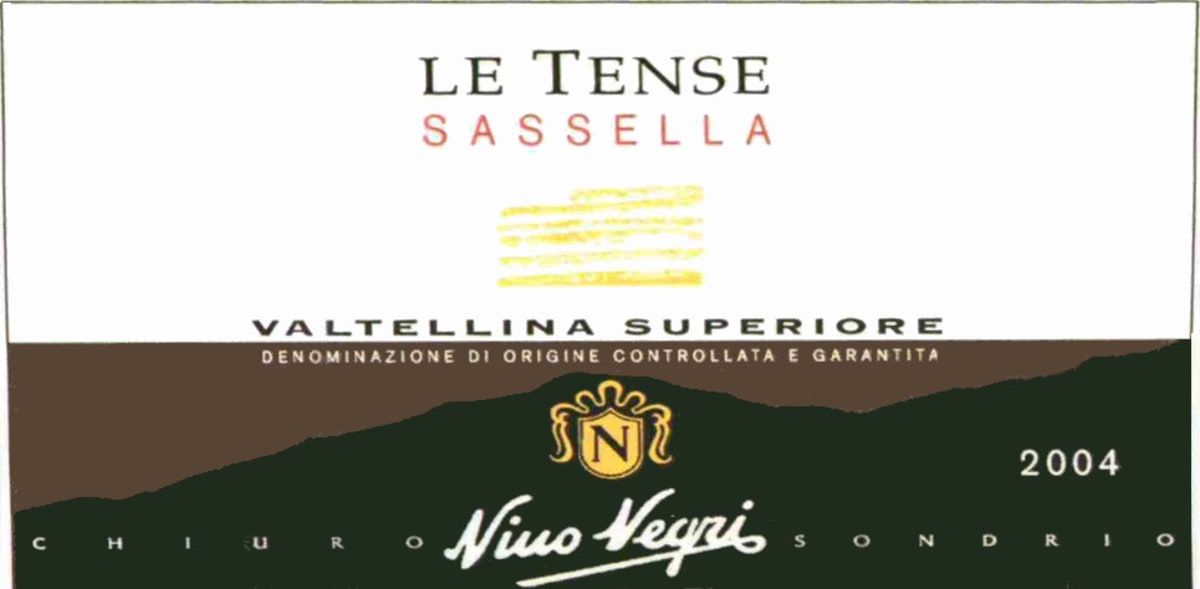Nino Negri Valtellina Superiore Sassella Le Tense 2004 Front Label