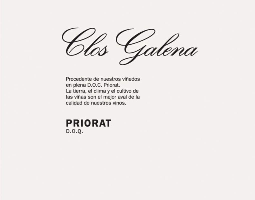 Clos Galena Priorat 2007 Front Label
