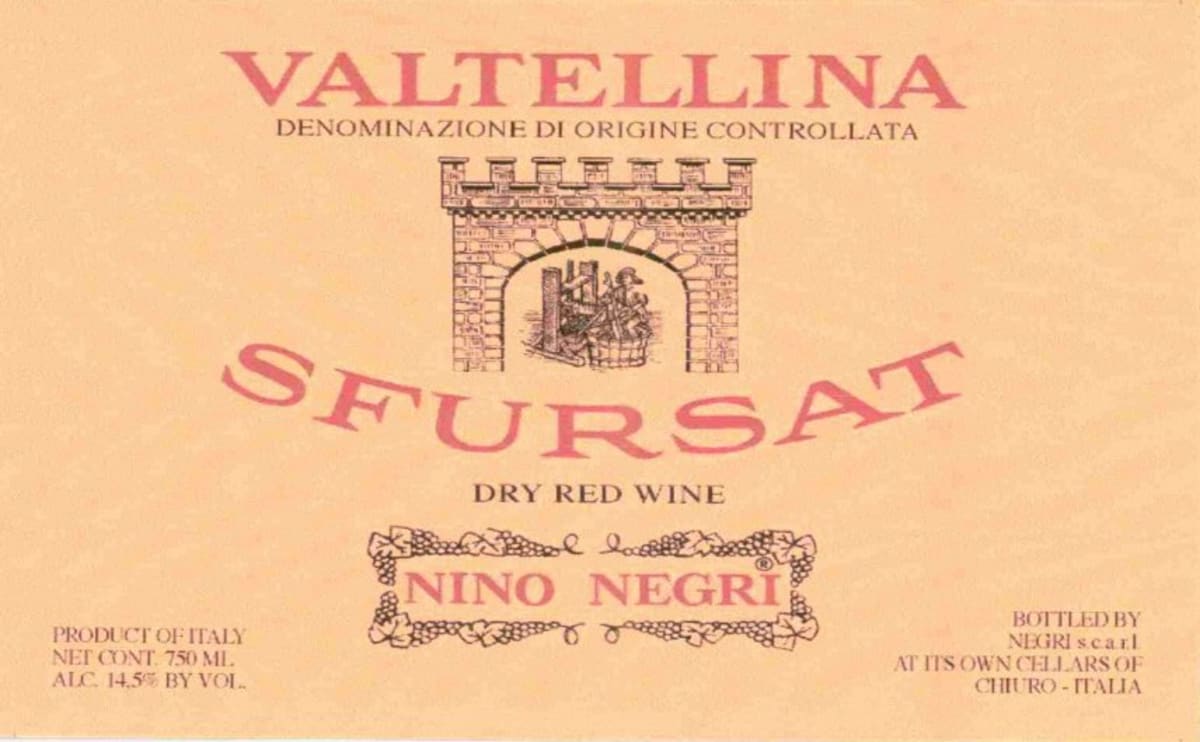 Nino Negri Sfursat 2009 Front Label