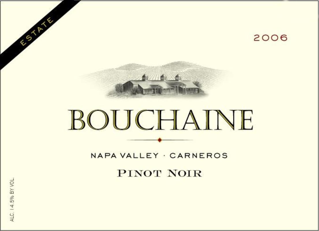 Bouchaine Estate Vineyard Pinot Noir 2006 Front Label