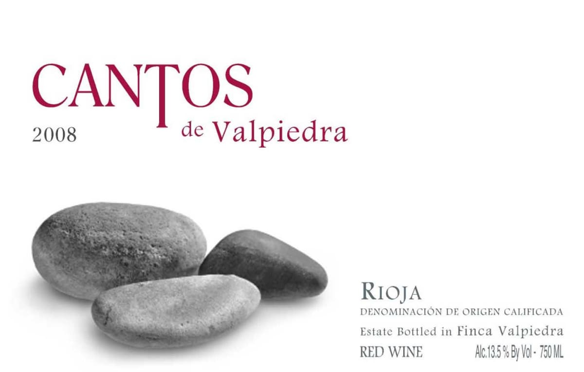 Finca Valpiedra Cantos De Valpiedra Tempranillo 2008 Front Label