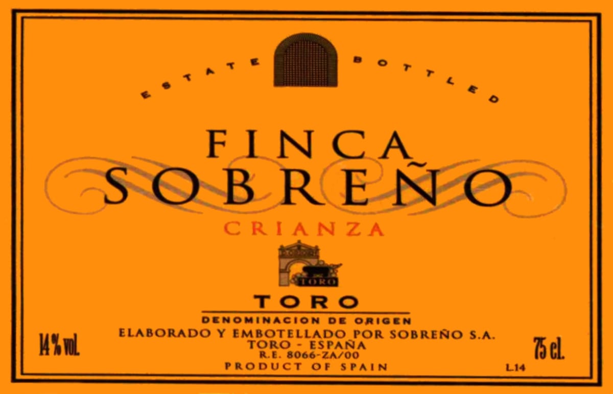 Finca Sobreno Toro Crianza 2011 Front Label