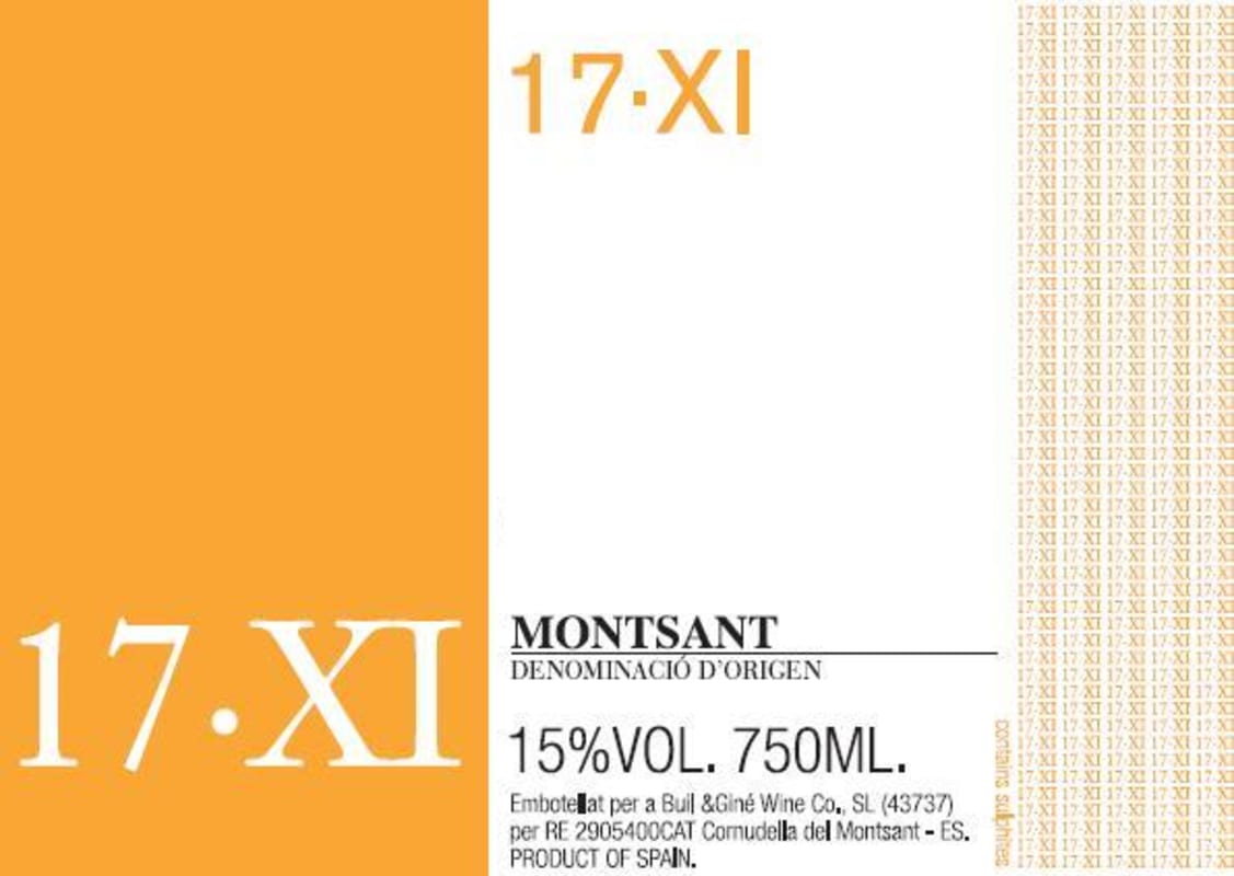 Buil and Gine Montsant 17-XI 2013 Front Label