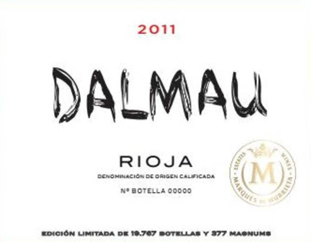 Marques de Murrieta Dalmau Reserva Tinto 2011 Front Label