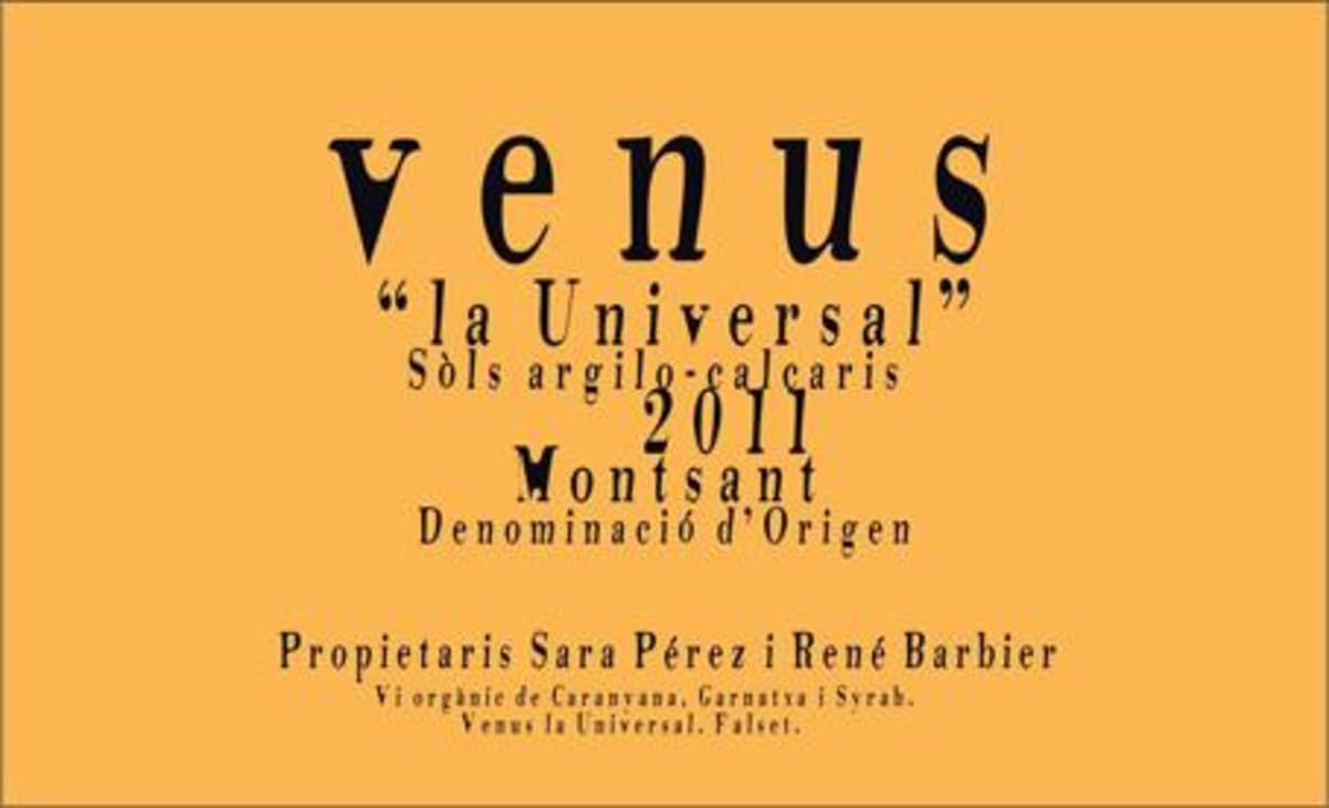 Venus La Universal Venus Tinto 2011 Front Label