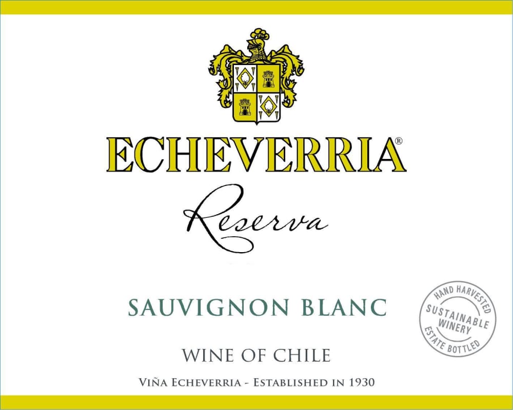 Echeverria Reserva Sauvignon Blanc 2015 Front Label