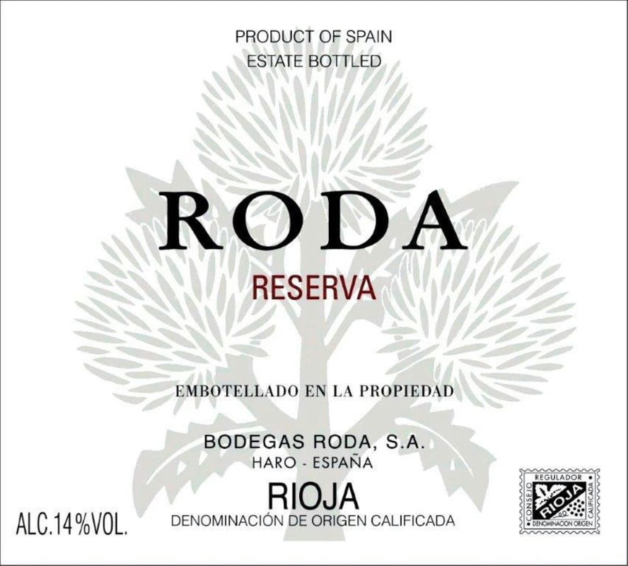 Bodegas Roda Reserva 2007 Front Label
