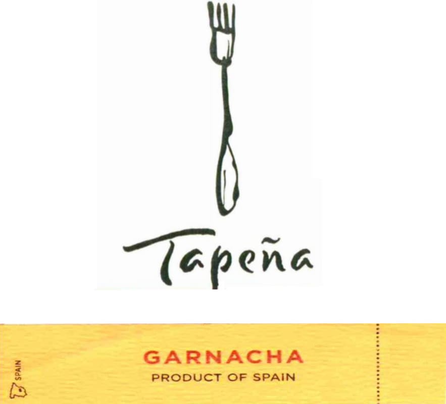 Tapena Garnacha 2013 Front Label