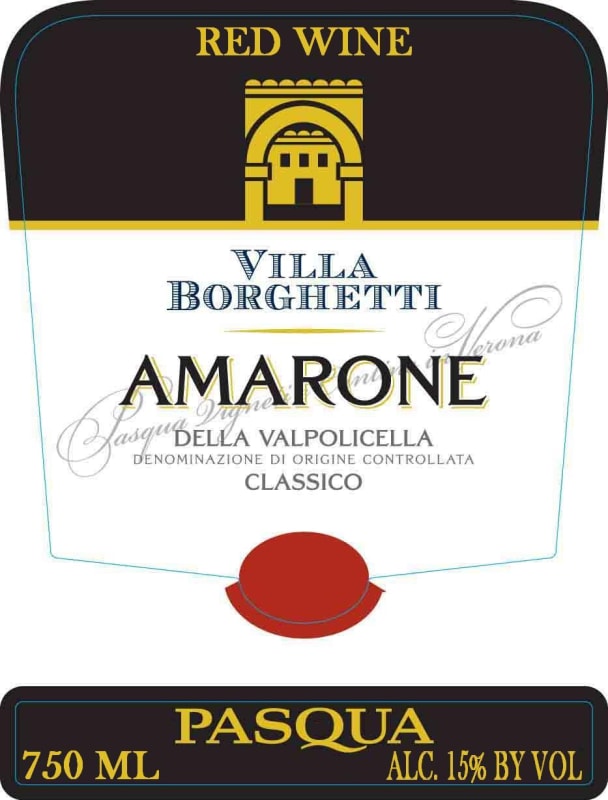 Pasqua Amarone della Valpolicella Classico Villa Borghetti 2007 Front Label