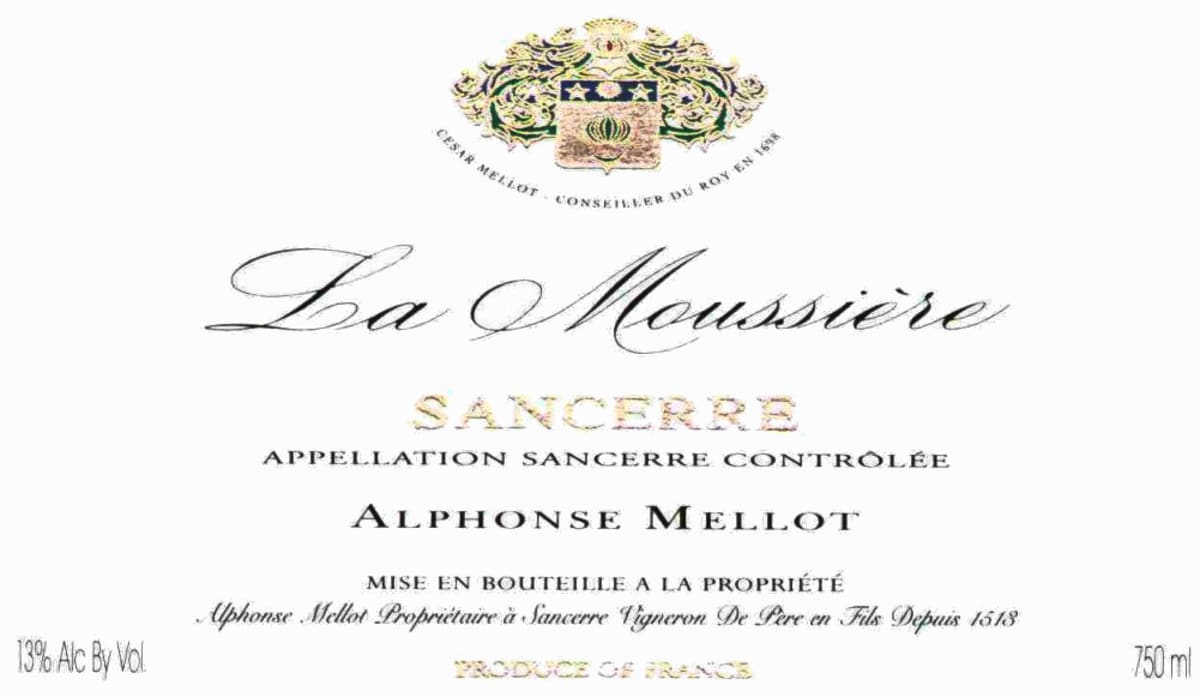 Alphonse Mellot La Moussiere Sancerre Blanc 2010 Front Label