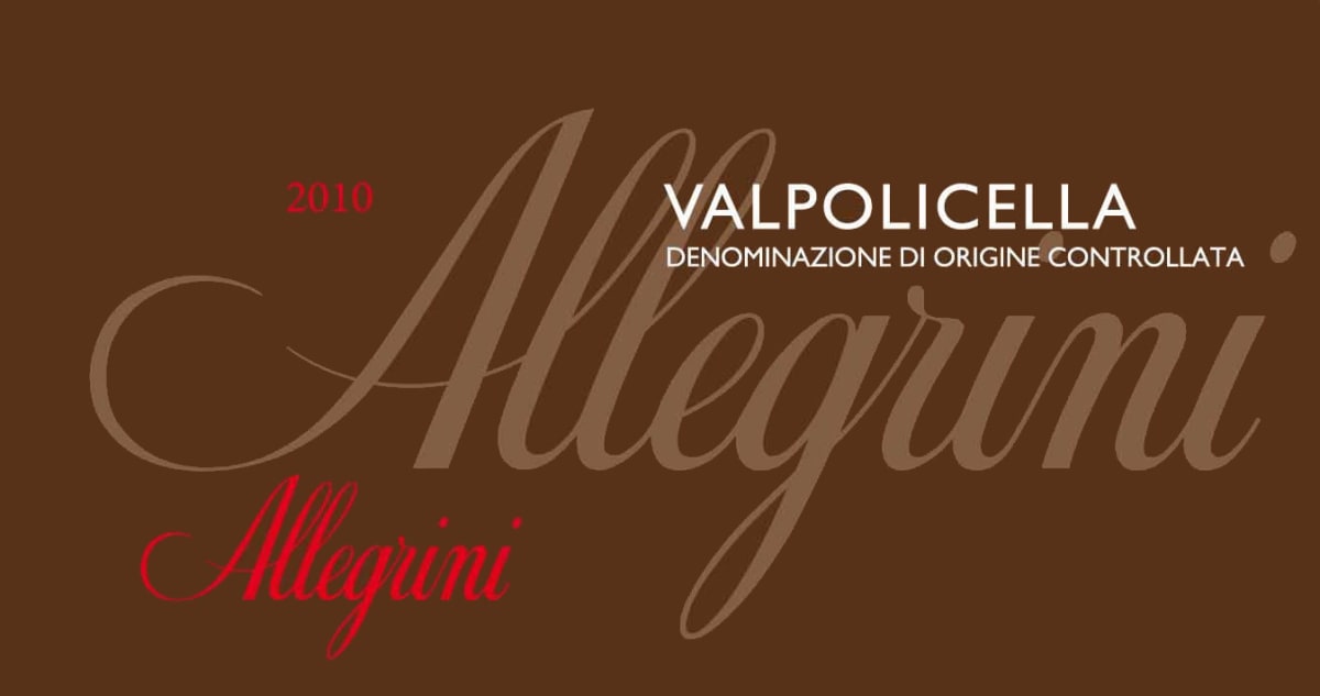 Allegrini Valpolicella 2010 Front Label