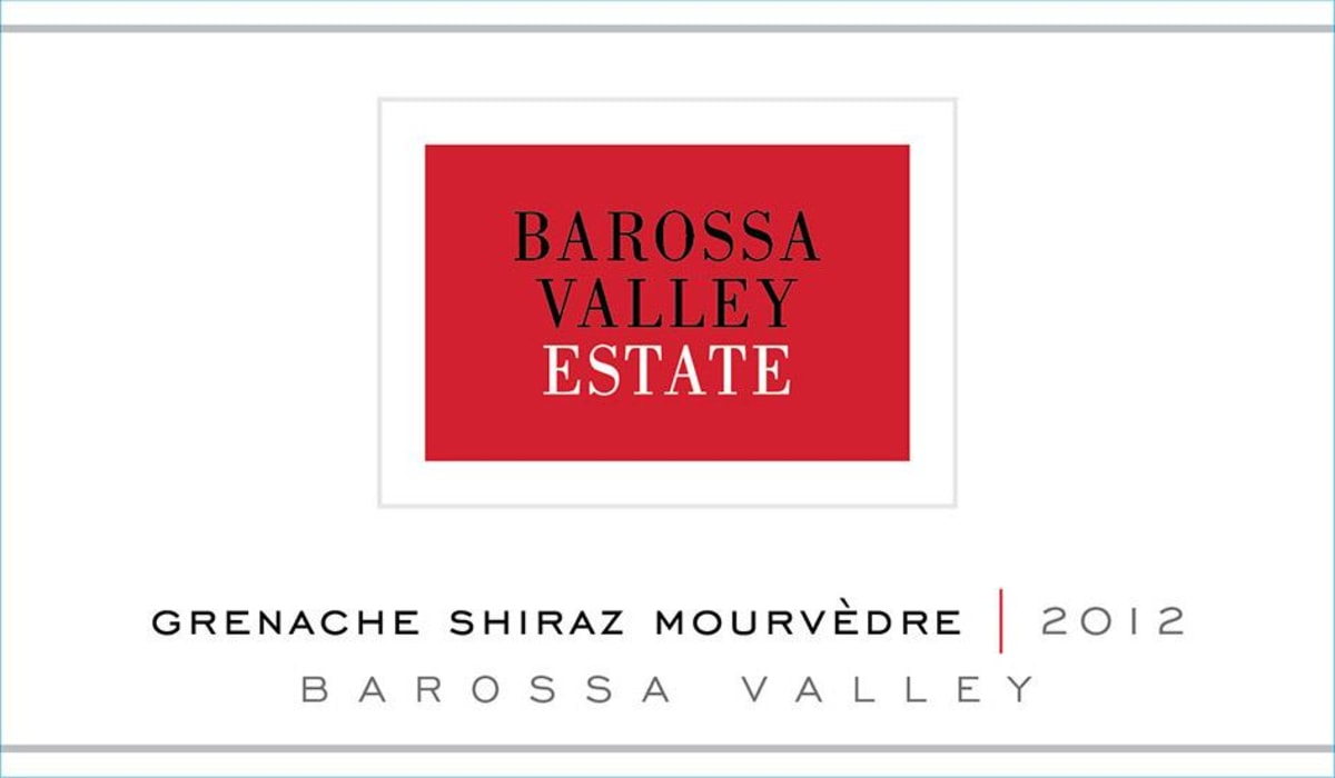Barossa Valley Estate Grenache Syrah Mourvedre 2012 Front Label