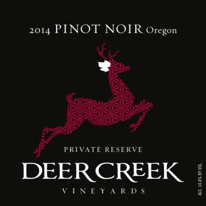 Deer Creek Vineyards Private Reserve Pinot Noir 2014 Front Label