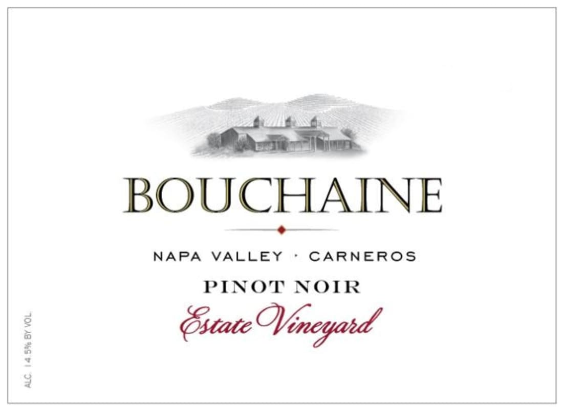 Bouchaine Estate Vineyard Pinot Noir 2012 Front Label