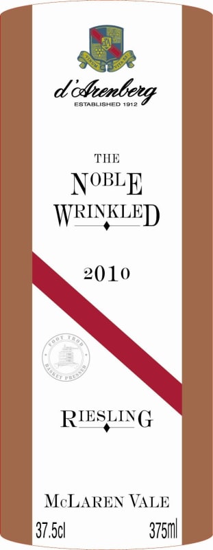 d'Arenberg The Noble Wrinkled Riesling 2010 Front Label