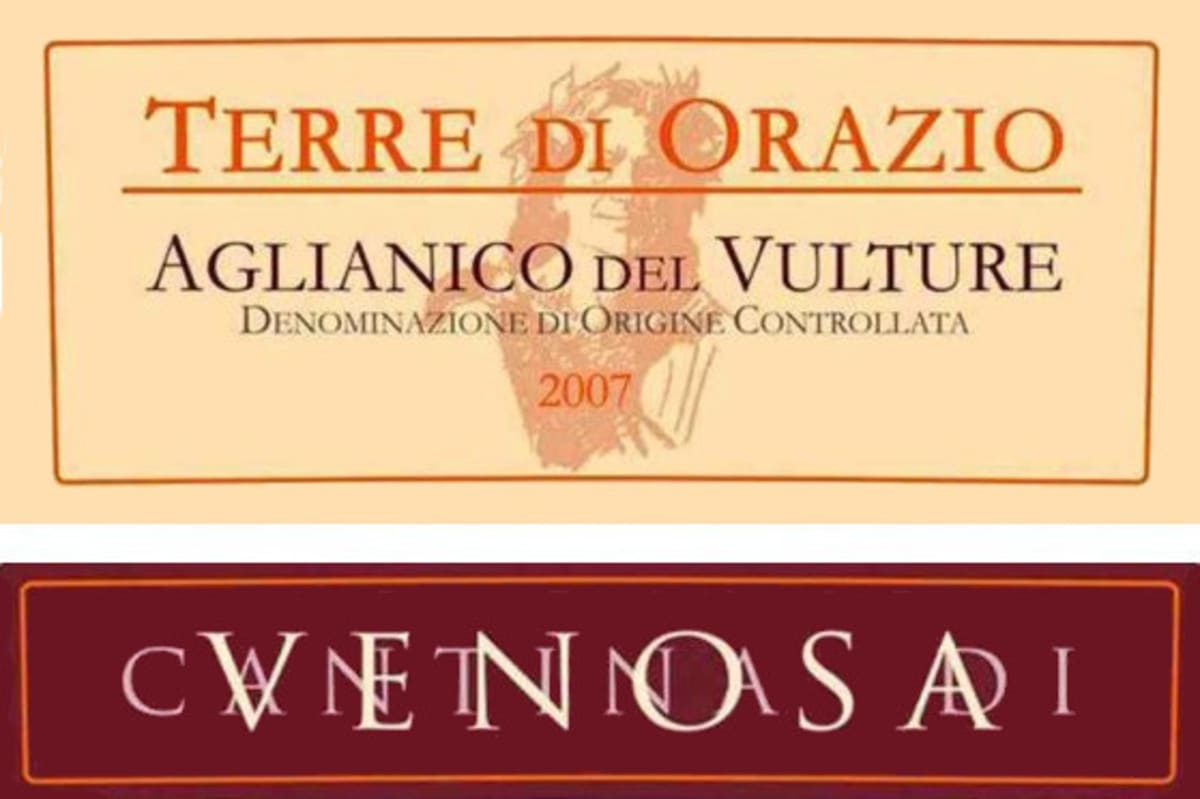 Cantina di Venosa Aglianico del Vulture Terre di Orazio 2007 Front Label