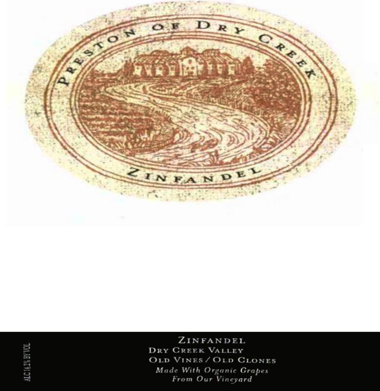 Preston Vineyards Old Vines/Old Clones Zinfandel 2009 Front Label