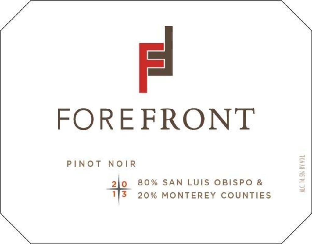 Forefront by Pine Ridge Pinot Noir 2013 Front Label