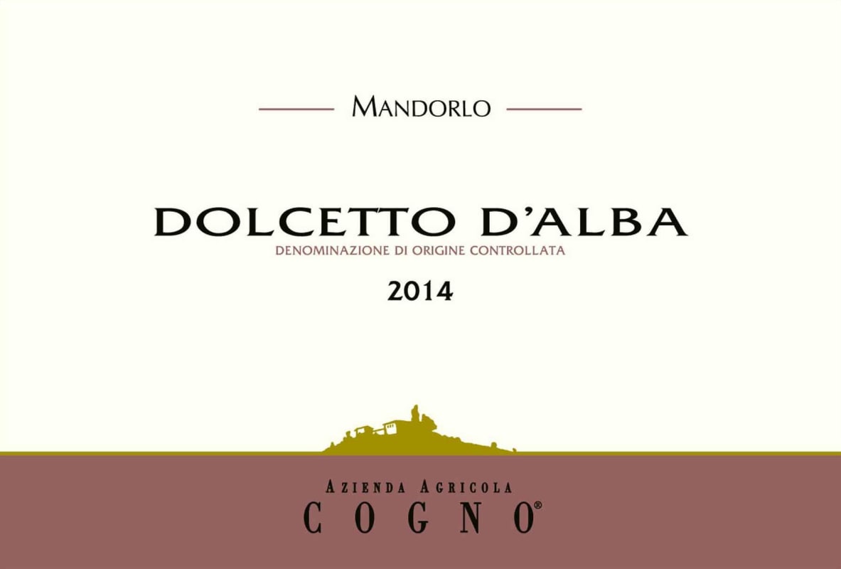 Elvio Cogno Dolcetto d'Alba 2014 Front Label