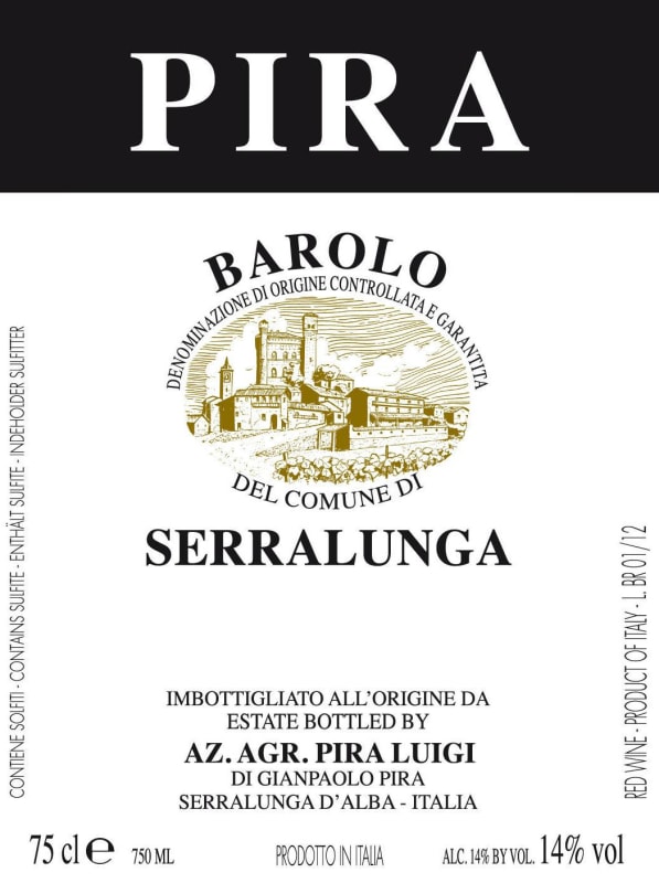 Luigi Pira Barolo Serralunga 2009 Front Label