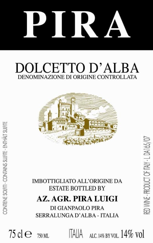 Luigi Pira Dolcetto d'Alba 2007 Front Label