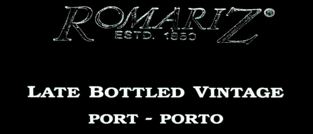 Romariz Late Bottled Vintage Port 2000 Front Label