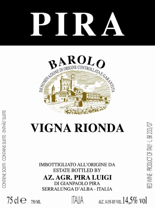 Luigi Pira Barolo Vigna Rionda 2008 Front Label