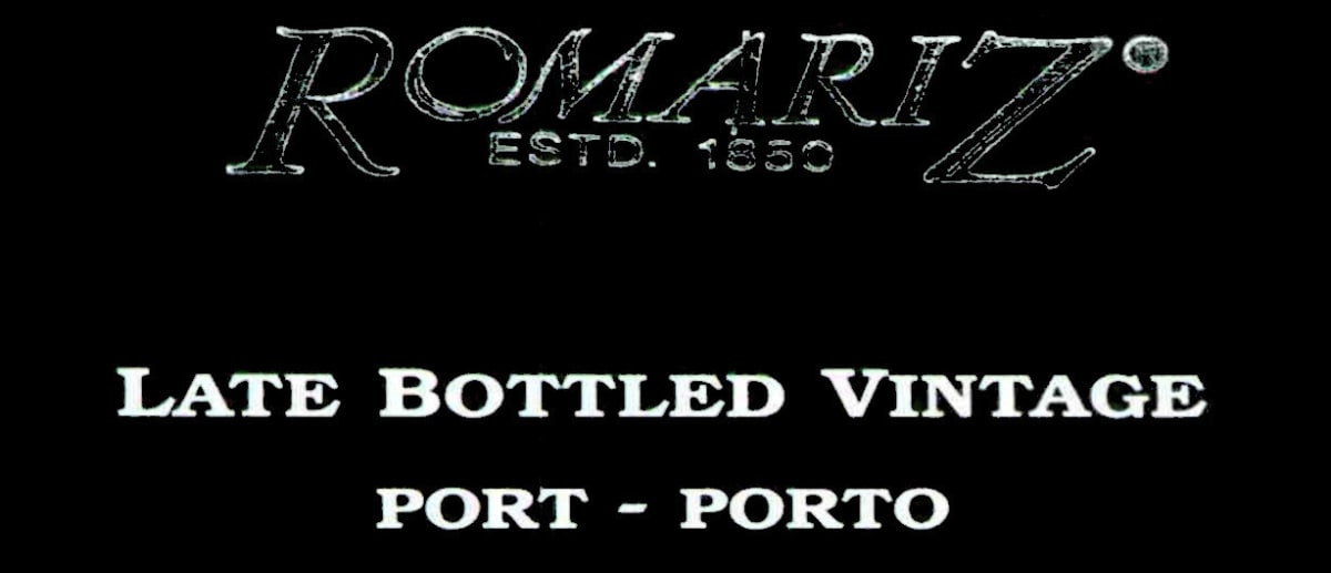 Romariz Late Bottled Vintage Port 2001 Front Label