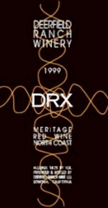 Deerfield Ranch Winery DRX Red 1999 Front Label