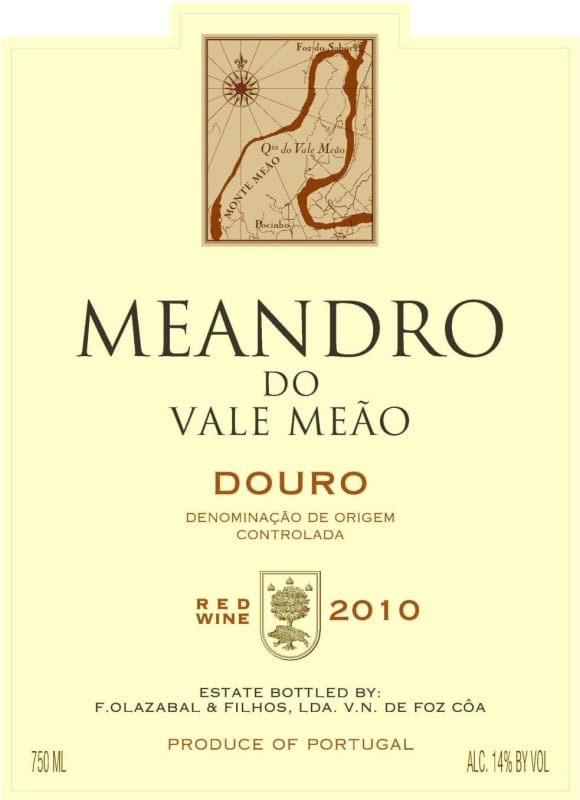 Quinta do Vale Meao Douro Meandro 2010 Front Label