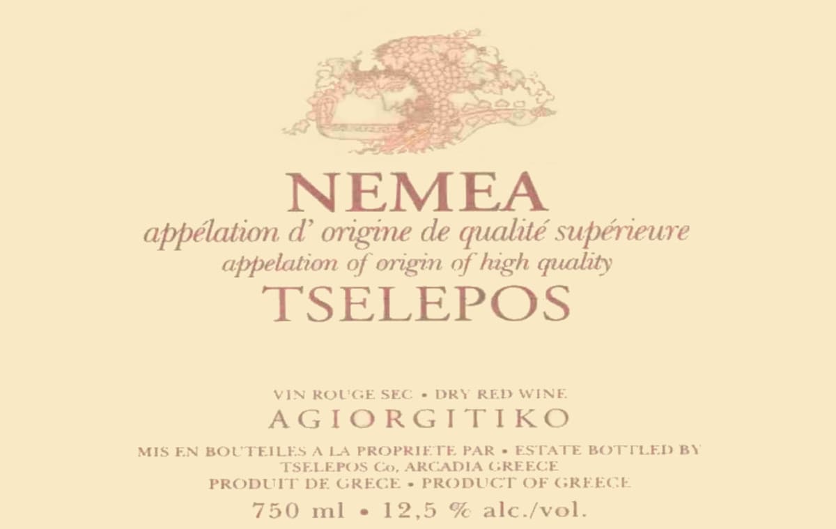 Domaine Tselepos Nemea 2009 Front Label