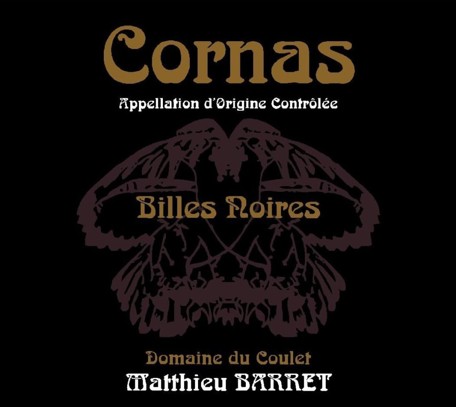 Domaine du Coulet Cornas Billes Noires 2010 Front Label