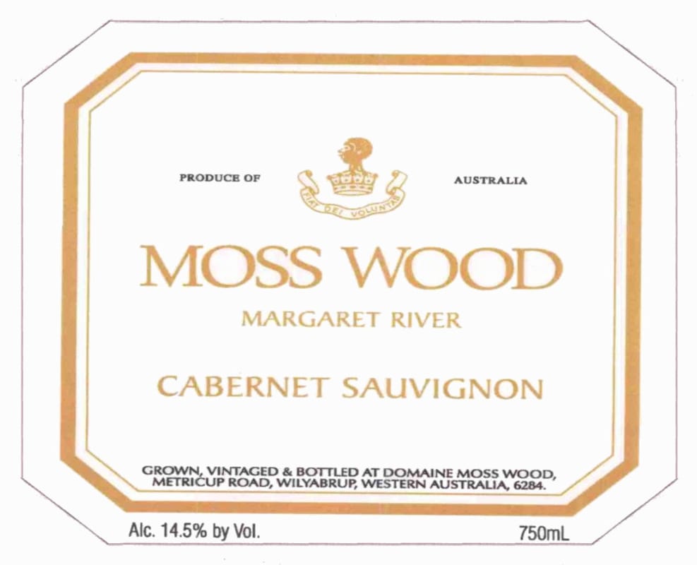 Moss Wood Moss Wood Vineyard Cabernet Sauvignon 2006 Front Label