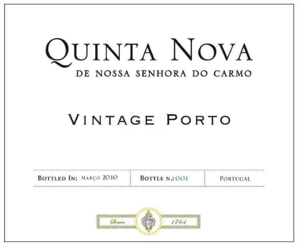 Quinta Nova Vintage Port 2008 Front Label