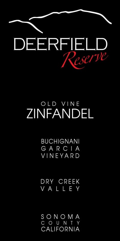 Deerfield Ranch Winery Buchignani Garcia Vineyard Old Vine Reserve Zinfandel 2008 Front Label