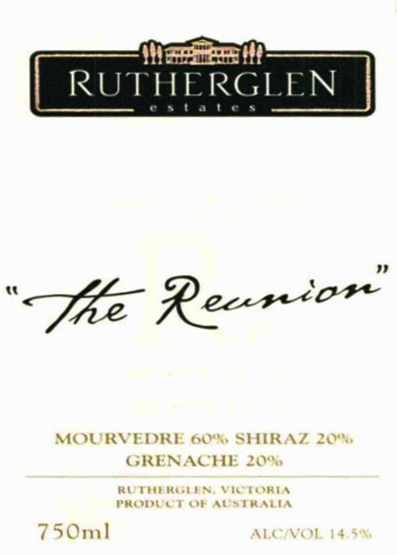Rutherglen Estates The Reunion 2013 Front Label