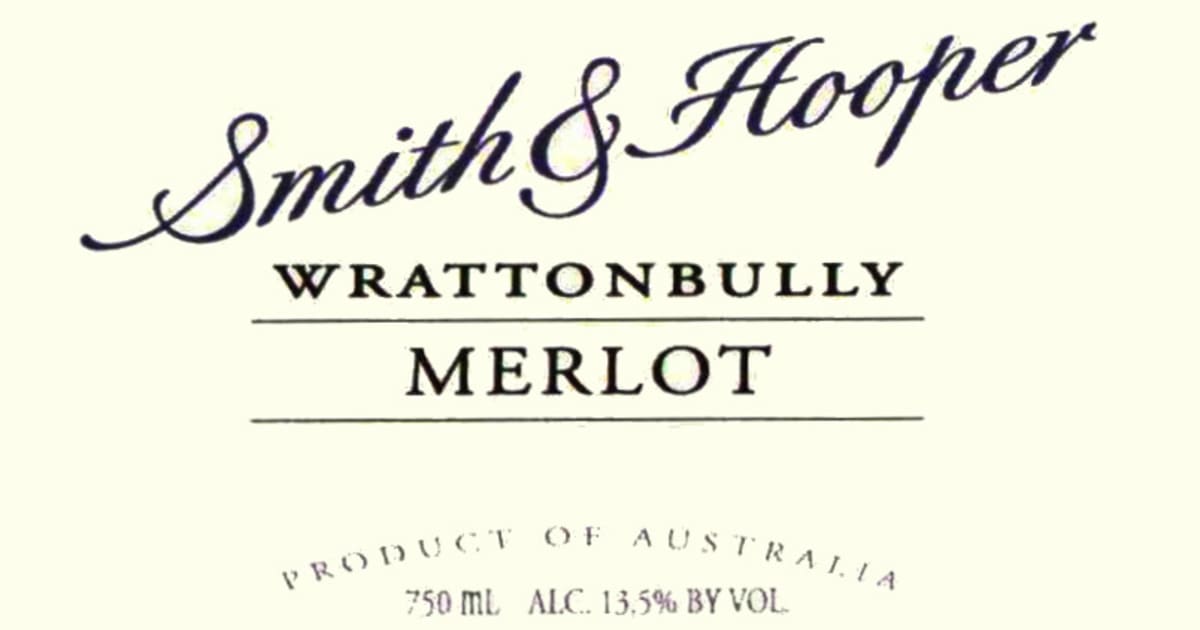 Smith & Hooper Merlot 2007 Front Label