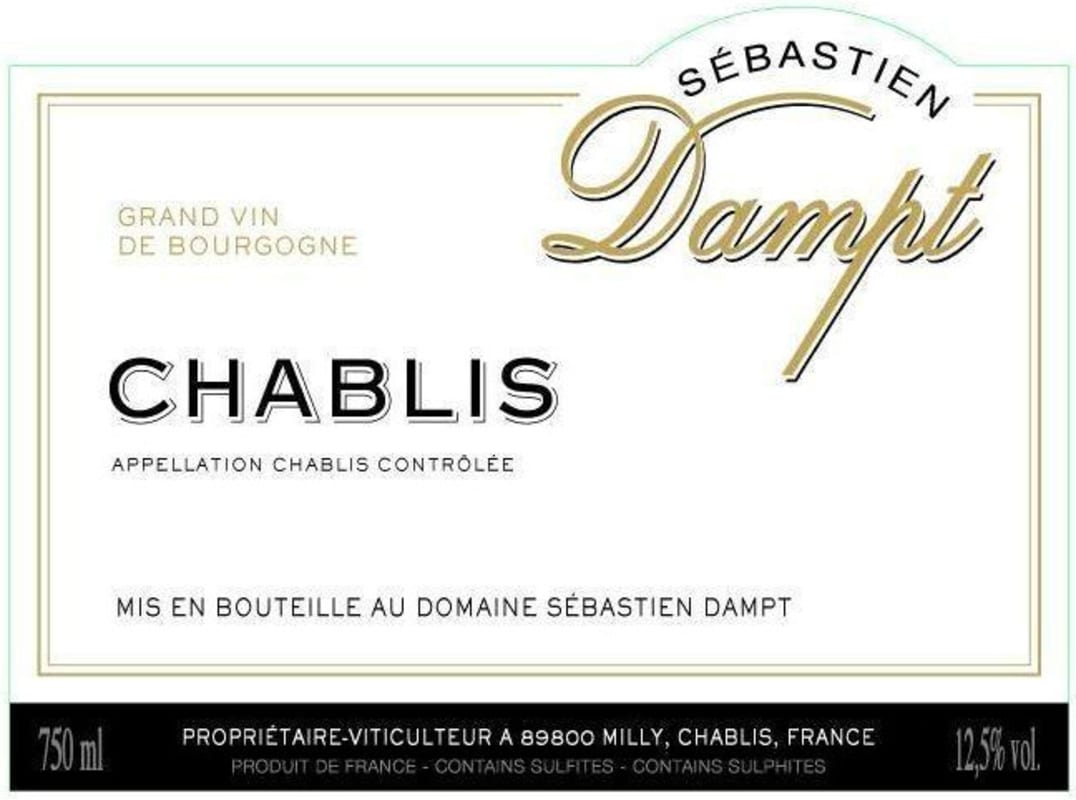 Maison Dampt Chablis 2012 Front Label