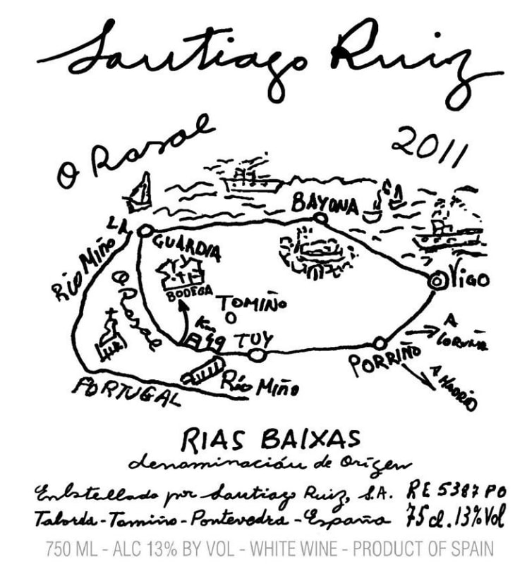 Santiago Ruiz Albarino 2011 Front Label
