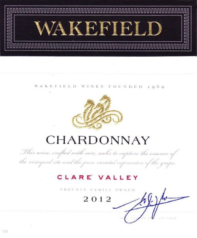 Wakefield Chardonnay 2012 Front Label