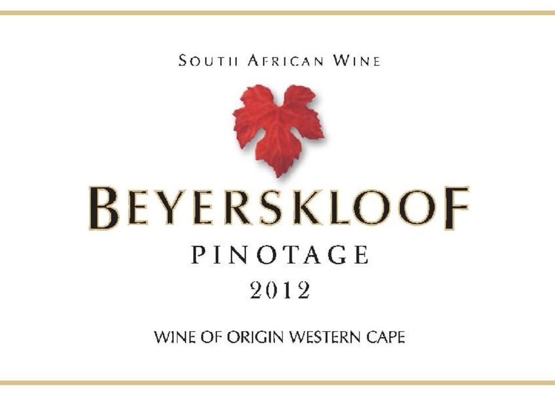 Beyerskloof Pinotage 2012 Front Label