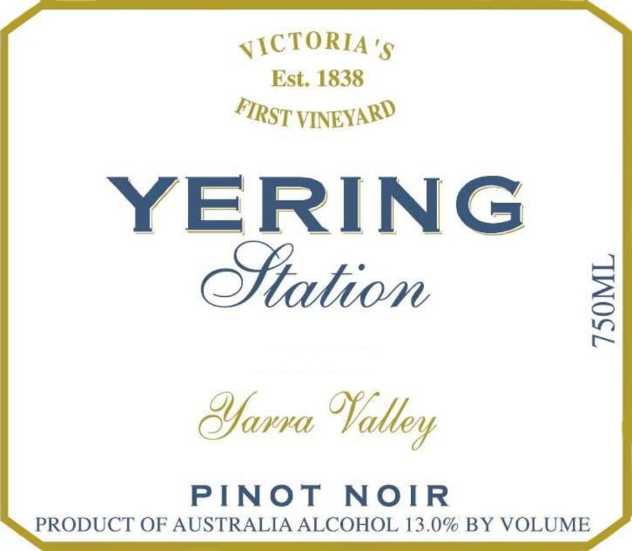 Yering Station Pinot Noir 2010 Front Label