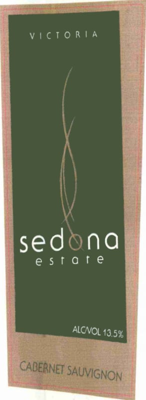 Sedona Estate Cabernet Sauvignon 2012 Front Label