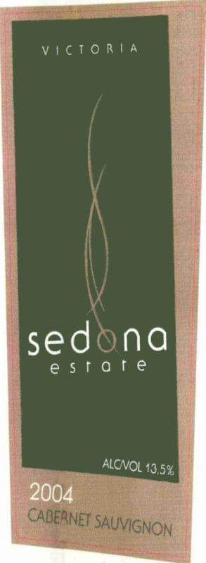 Sedona Estate Cabernet Sauvignon 2004 Front Label