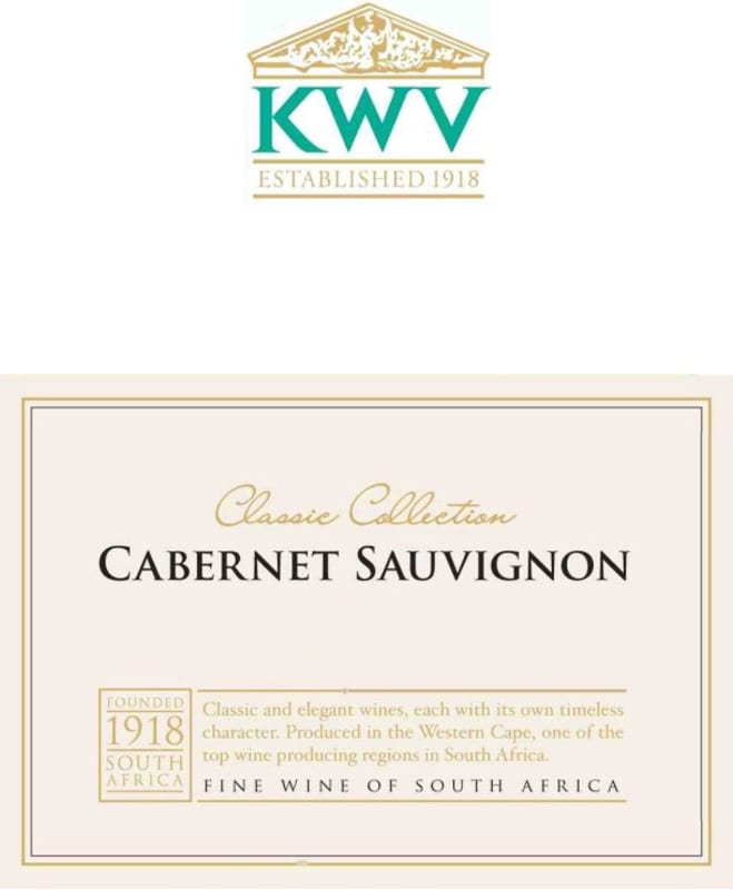 KWV Cabernet Sauvignon 2014 Front Label