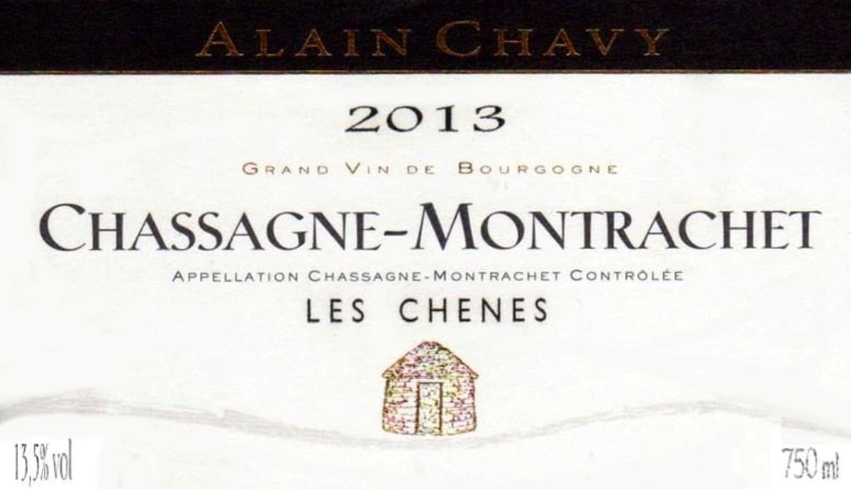 Alain Chavy Chassagne-Montrachet Chenes 2013 Front Label