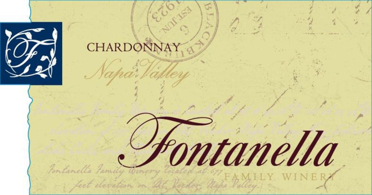 Fontanella Family Winery Chardonnay 2012 Front Label