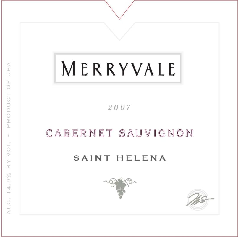 Merryvale Saint Helena Estate Cabernet Sauvignon 2007 Front Label