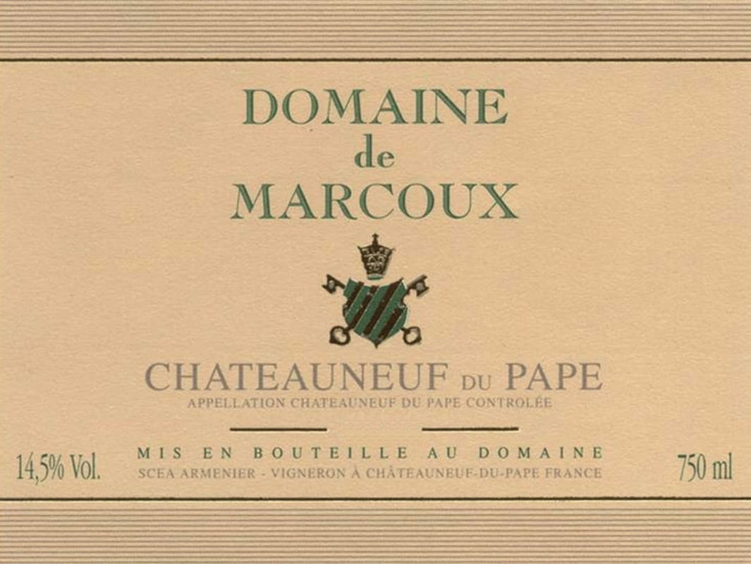Domaine de Marcoux Chateauneuf-du-Pape Blanc 2012 Front Label