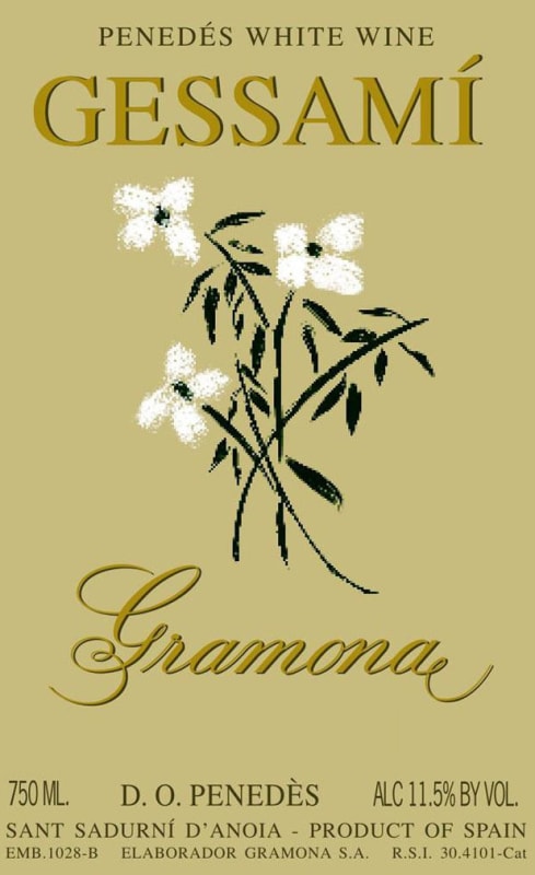 Gramona Penedes Gessami 2014 Front Label